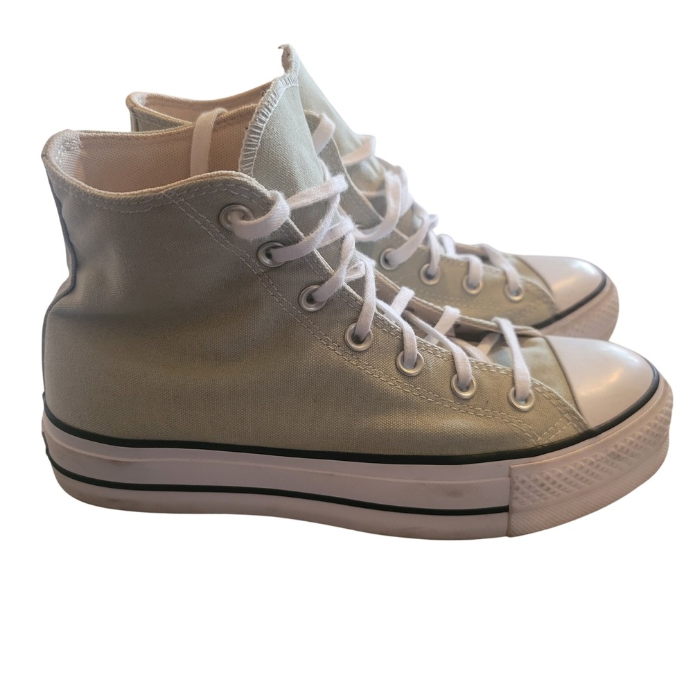 Converse Chuck Taylor All Star Lift High Top Platform Sage Green Sneakers‎ W7